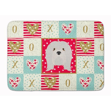 Carolines Treasures 19 x 27 in. Lhasa Apso Love Machine Washable Memory Foam Mat CK5215RUG